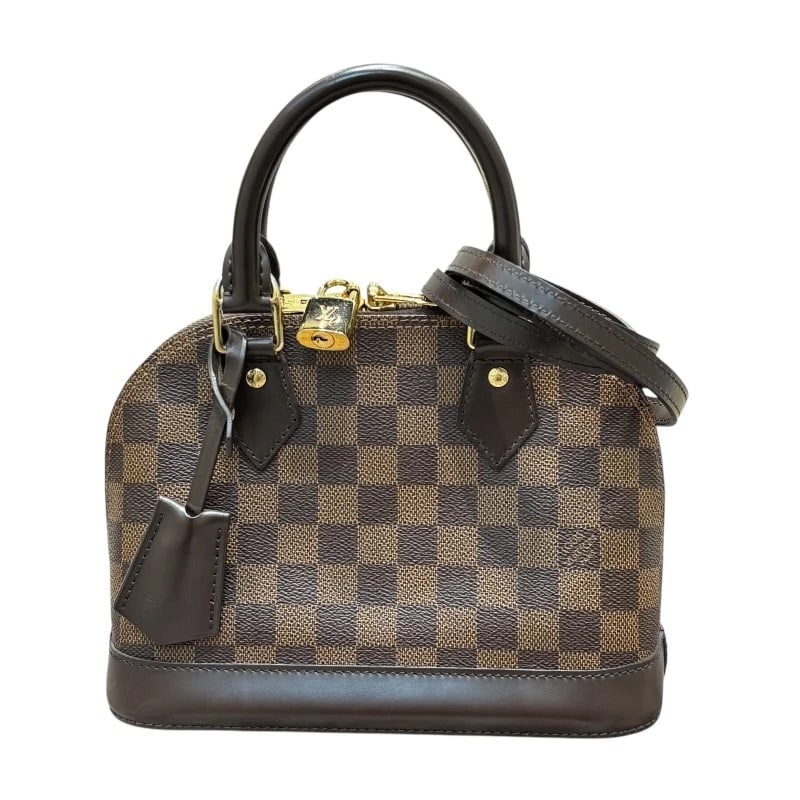 LOUIS VUITTON ALMA BB HANDBAG: LOUIS VUITTON Alma BB Handbag Brand: LOUIS VUITTON Type: Handbag Material: PVC Color: Brown Size: W9.1 x H6.7x D4.5inch Shoulder:44.1inch Accessories: None Accessories Notice: When purchasing