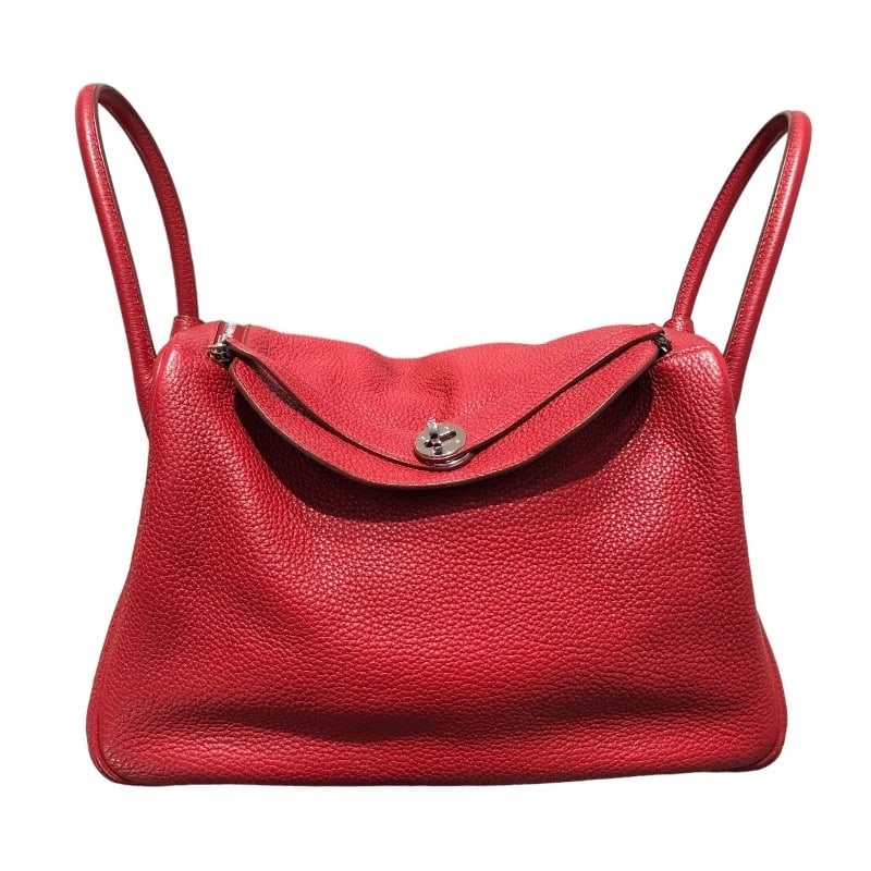 HERMES LINDY 34 SHOULDER BAG: HERMES Lindy 34 Shoulder Bag Brand: HERMES Type: Shoulder Bag Material: Taurillon Clemence Color: Rouge Kazak SVHardware Size: W13.4 x H9.4x D6.7inch Accessories: None Accessories Notice: