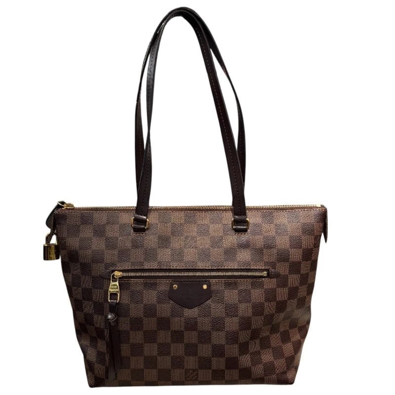 LOUIS VUITTON JENA PM TOTE BAG: LOUIS VUITTON Jena PM Tote Bag Brand: LOUIS VUITTON Type: Tote Bag Material: Damier Color: Brown Size: W13.8 x H9.1x D5.5inch Accessories: None Accessories Notice: When purchasing pre-owne