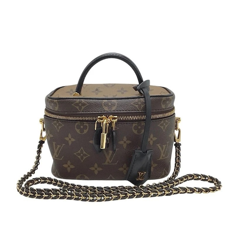 LOUIS VUITTON VANITY NV PM SHOULDER BAG: LOUIS VUITTON Vanity NV PM Shoulder Bag Brand: LOUIS VUITTON Type: Shoulder Bag Material: Monogram reverse canvas Color: Monogram reverse Size: W7.1 x H5.1x D3.9inch Shoulder:41.7inch 
