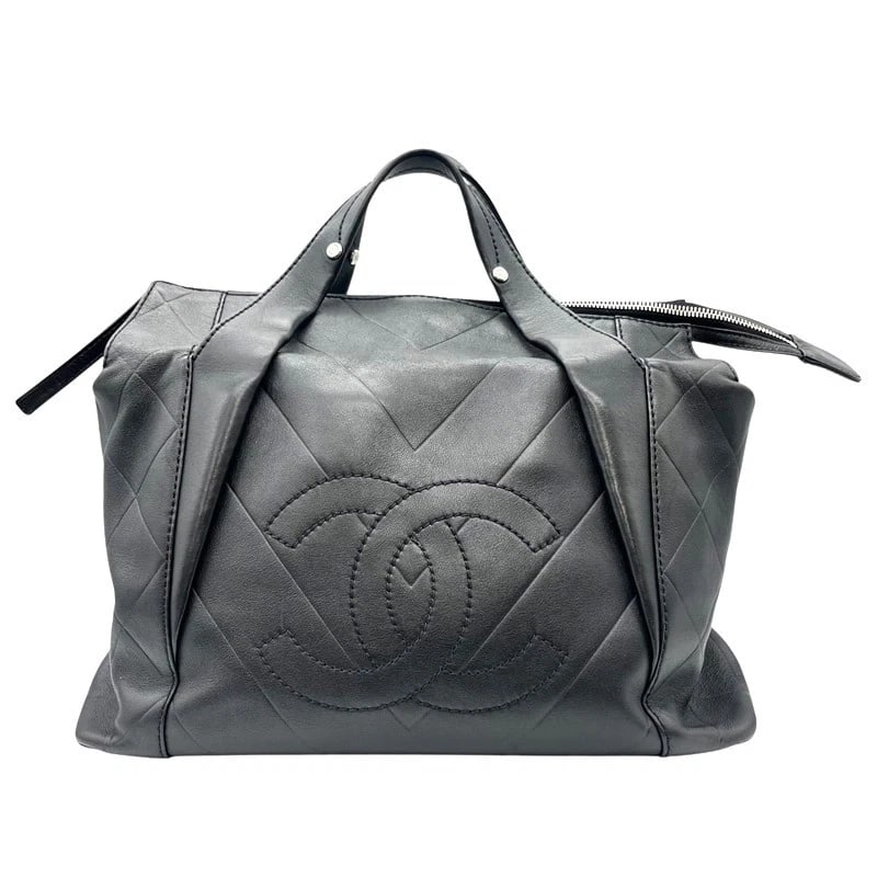 CHANEL V-STITCH COCO MARK HANDBAG (1 of 9)