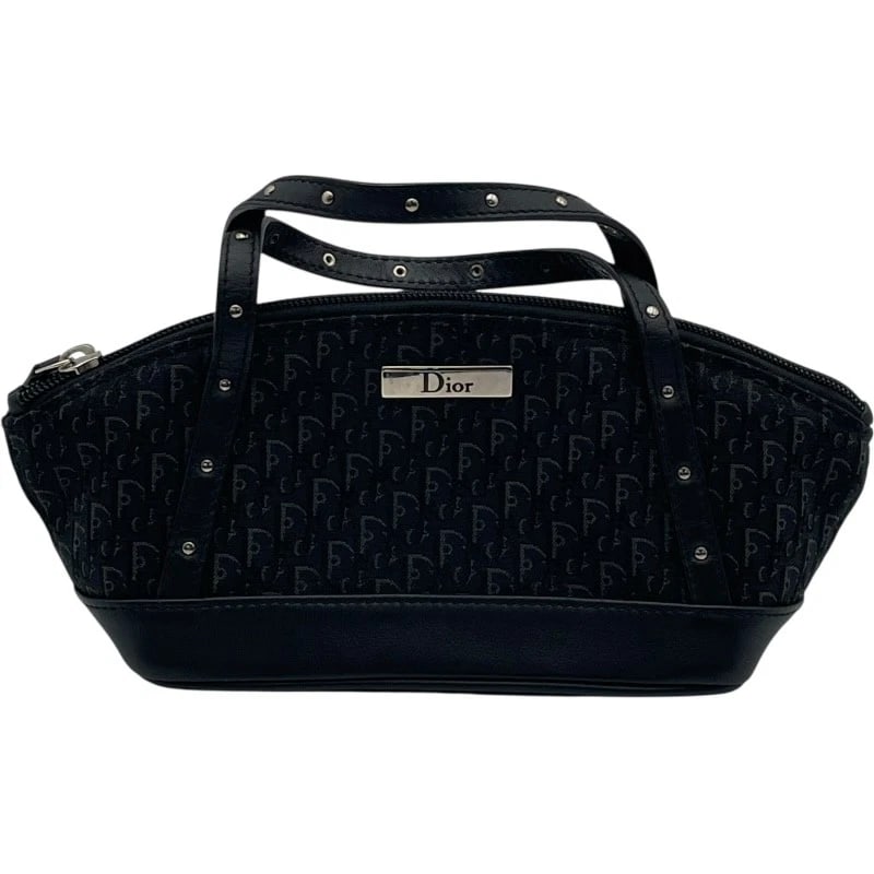 CHRISTIAN DIOR STREET CHIC MINI HANDBAG: Christian Dior Street Chic Mini Handbag Brand: Christian Dior Type: Handbag Material: Trotter canvas and leather Color: Black SVHardware Size: W7.1 x H4.7x D3.0inch Accessories: None