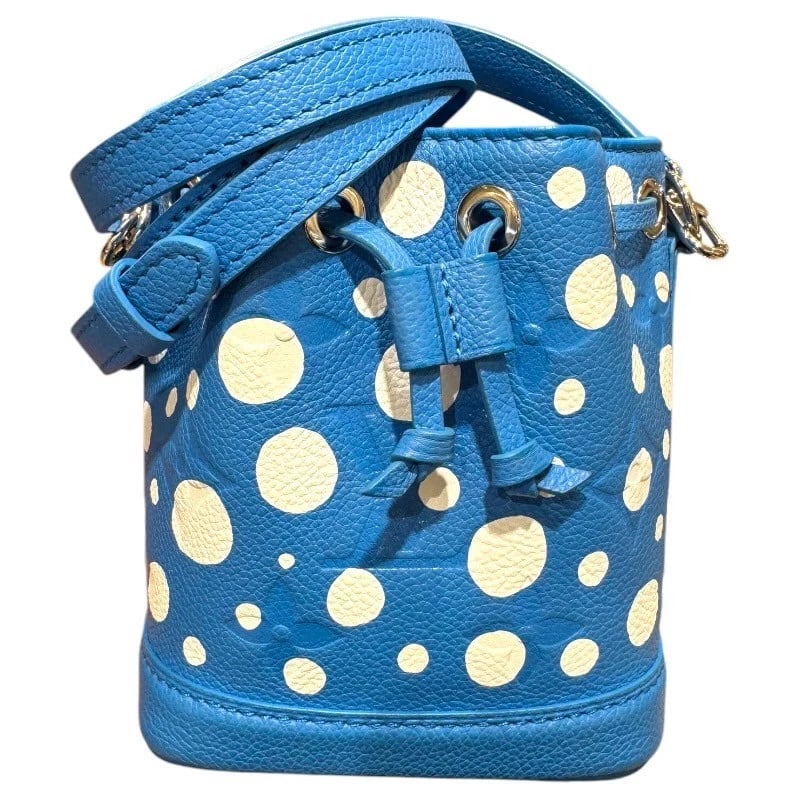 LOUIS VUITTON NANONOE YAYOI KUSAMA COLLABORATION SHOULDER BAG: LOUIS VUITTON Nanonoe Yayoi Kusama collaboration Shoulder Bag Brand: LOUIS VUITTON Type: Shoulder Bag Material: Exterior Material Monogram Ann Platt Color: Blue Clair SilverHardware Size: W5.1 x H