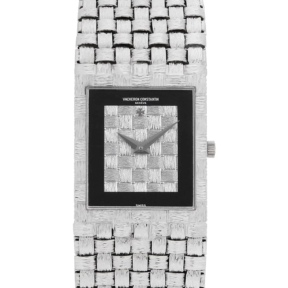 VACHERON CONSTANTIN MESH DOLL WATCH: VACHERON CONSTANTIN Mesh doll Watch Brand: VACHERON CONSTANTIN Type: Wrist watch Material: Band Material White Gold, Case Material White Gold Color: Dial Color Onyx Size: Band Size 16.5cm