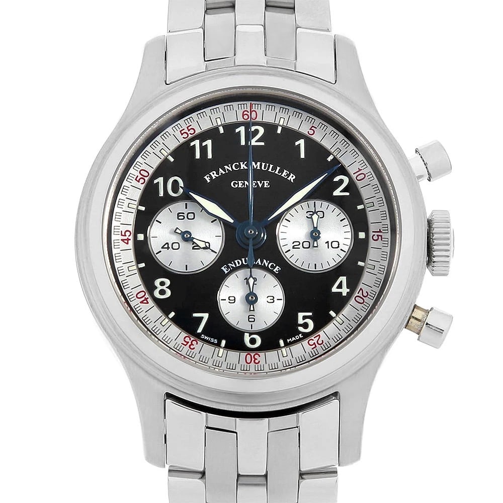 FRANCK MULLER ENDURANCE WATCH: FRANCK MULLER Endurance Watch Brand: FRANCK MULLER Type: Wrist watch Material: Band Material Stainless Steel, Case Material Stainless Steel Color: Dial Color Black Size: Band Size 17cm