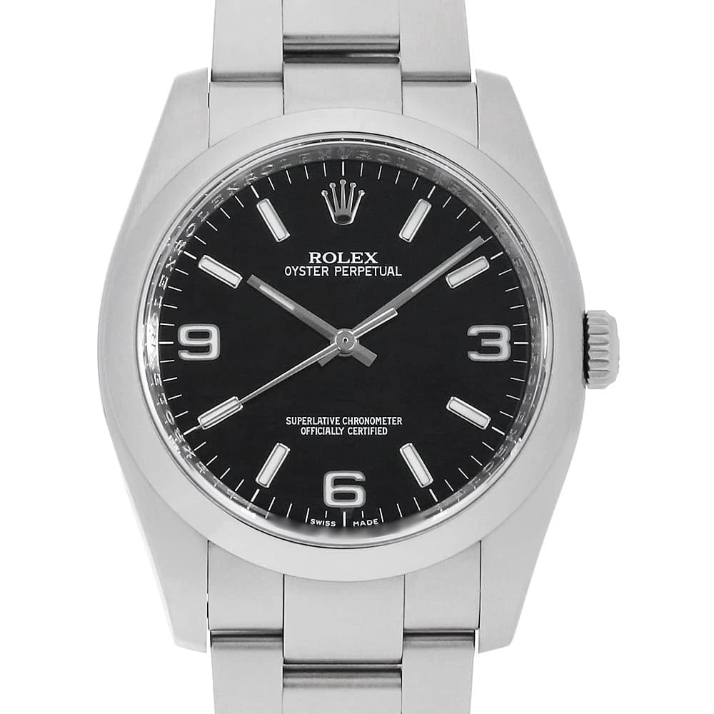 ROLEX OYSTER PERPETUAL BLACK WHITE WATCH (1 of 5)