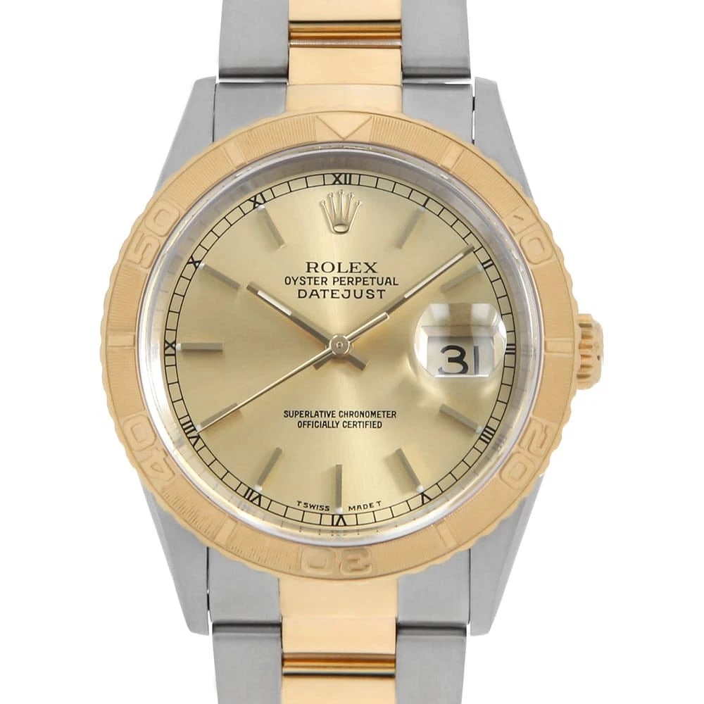 ROLEX DATEJUST THUNDERBIRD CHAMPAGNE OYSTER BREATH A WATCH: ROLEX Datejust Thunderbird Champagne oyster breath AWatch Brand: ROLEX Type: Wrist watch Material: Band Material Stainless Steel/Yellow Gold, Case Material Stainless Steel Color: Dial Color Champag