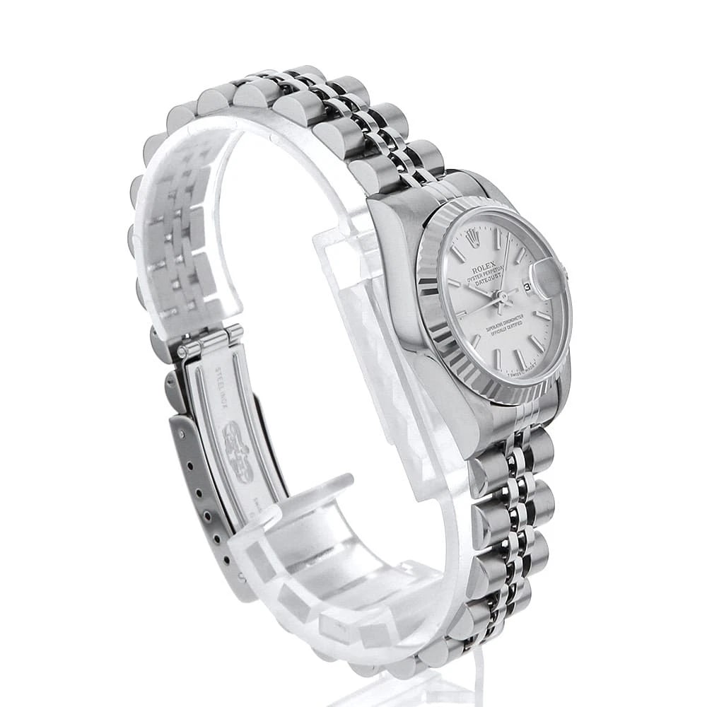 ROLEX DATEJUST SILVER WATCH - 3