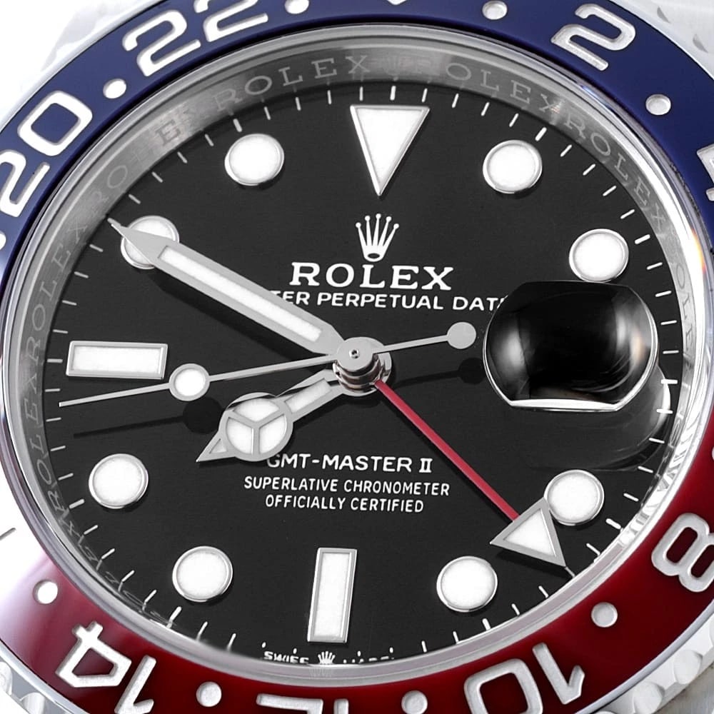ROLEX GMT MASTER II BLACK ROW OYSTER BRACELET WATCH - 6