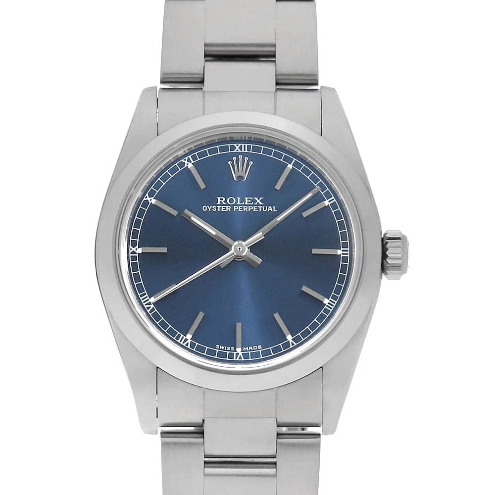 ROLEX OYSTER PERPETUAL BLUE WATCH: ROLEX Oyster perpetual blueWatch Brand: ROLEX Type: Wrist watch Material: Band Material Stainless Steel, Case Material Stainless Steel Color: Dial Color Blue Size: Band Size 18.5cm (7.3inch),