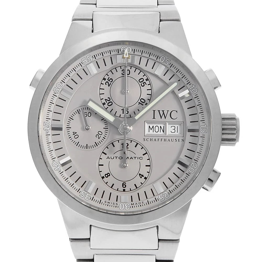 IWC GST CHRONOGRAPH RATTRAPANTE WATCH: IWC GST Chronograph Rattrapante Watch Brand: IWC Type: Wrist watch Material: Band Material Stainless Steel, Case Material Stainless Steel Color: Dial Color Silver Size: Band Size 17cm