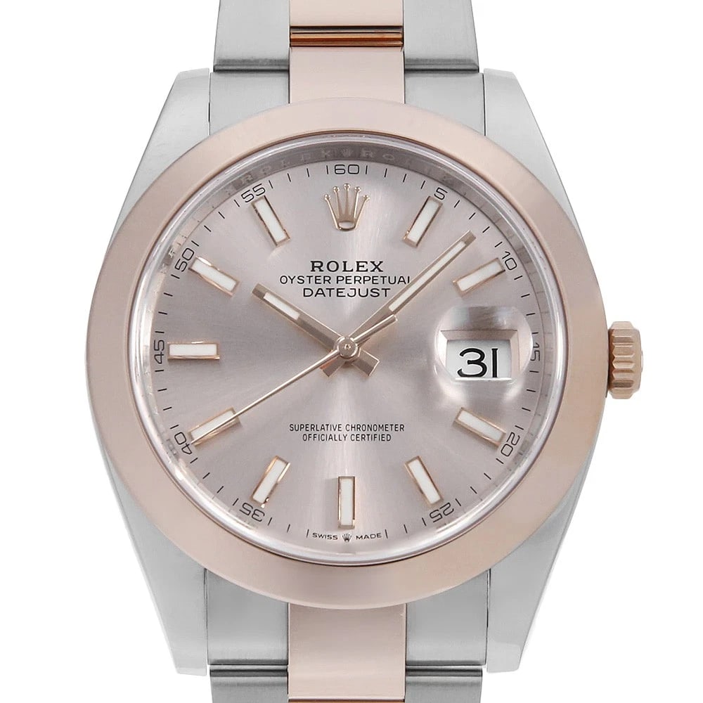 ROLEX DATEJUST SUNDUST OYSTER BRACELET WATCH: ROLEX Datejust Sundust oyster bracelet Watch Brand: ROLEX Type: Wrist watch Material: Band Material Stainless Steel/Everose Gold, Case Material Stainless Steel Color: Dial Color Sundust Size: