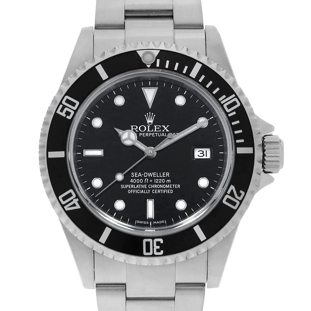 ROLEX SEA-DWELLER BLACK Z WATCH: ROLEX SEA-DWELLER black Z Watch Brand: ROLEX Type: Wrist watch Material: Band Material Stainless Steel, Case Material Stainless Steel Color: Dial Color Black Size: Band Size 18cm (7.1inch), Case S