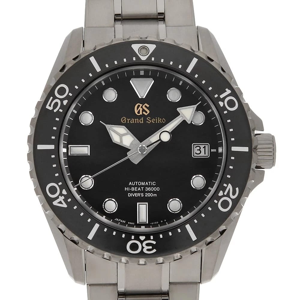 GRAND SEIKO SPORTS COLLECTION MASTER SHOP MECHANICAL WATCH: Grand Seiko Sports Collection Master Shop MechanicalWatch Brand: Grand Seiko Type: Wrist watch Material: Band Material Bright Titanium, Case Material Bright Titanium Color: Dial Color Black 