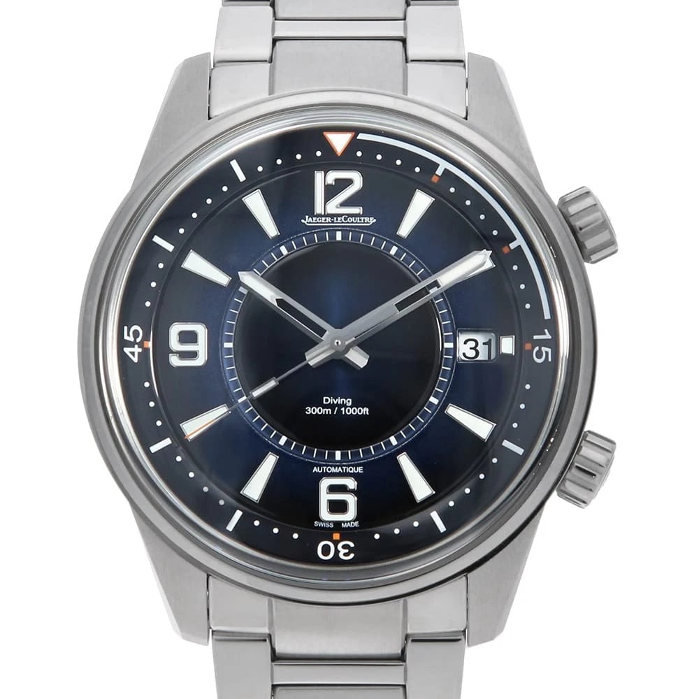 JAEGERLECOULTRE POLARIS MARINER WATCH: JaegerLeCoultre Polaris Mariner Watch Brand: JaegerLeCoultre Type: Wrist watch Material: Band Material Stainless Steel, Case Material Stainless Steel Color: Dial Color Blue Size: Band Size