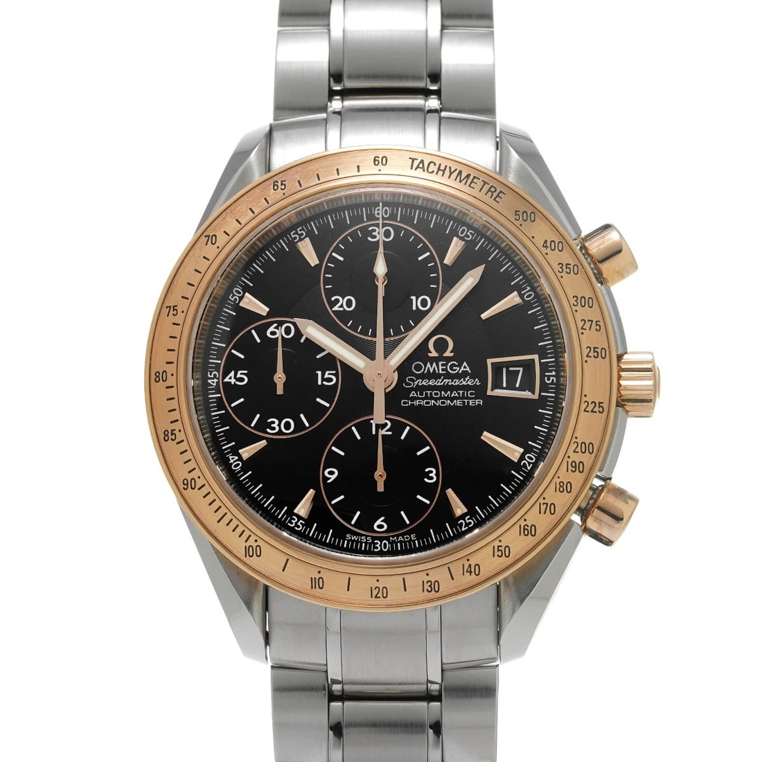 OMEGA SPEEDMASTER BLACK WATCH: OMEGA Speedmaster black WATCH Brand: OMEGA Type: Wristwatch Material: Band Material Stainless steel, Case Material Stainless steel Color: Dial Color black Size: Case H/about 40mm W/about 40mm