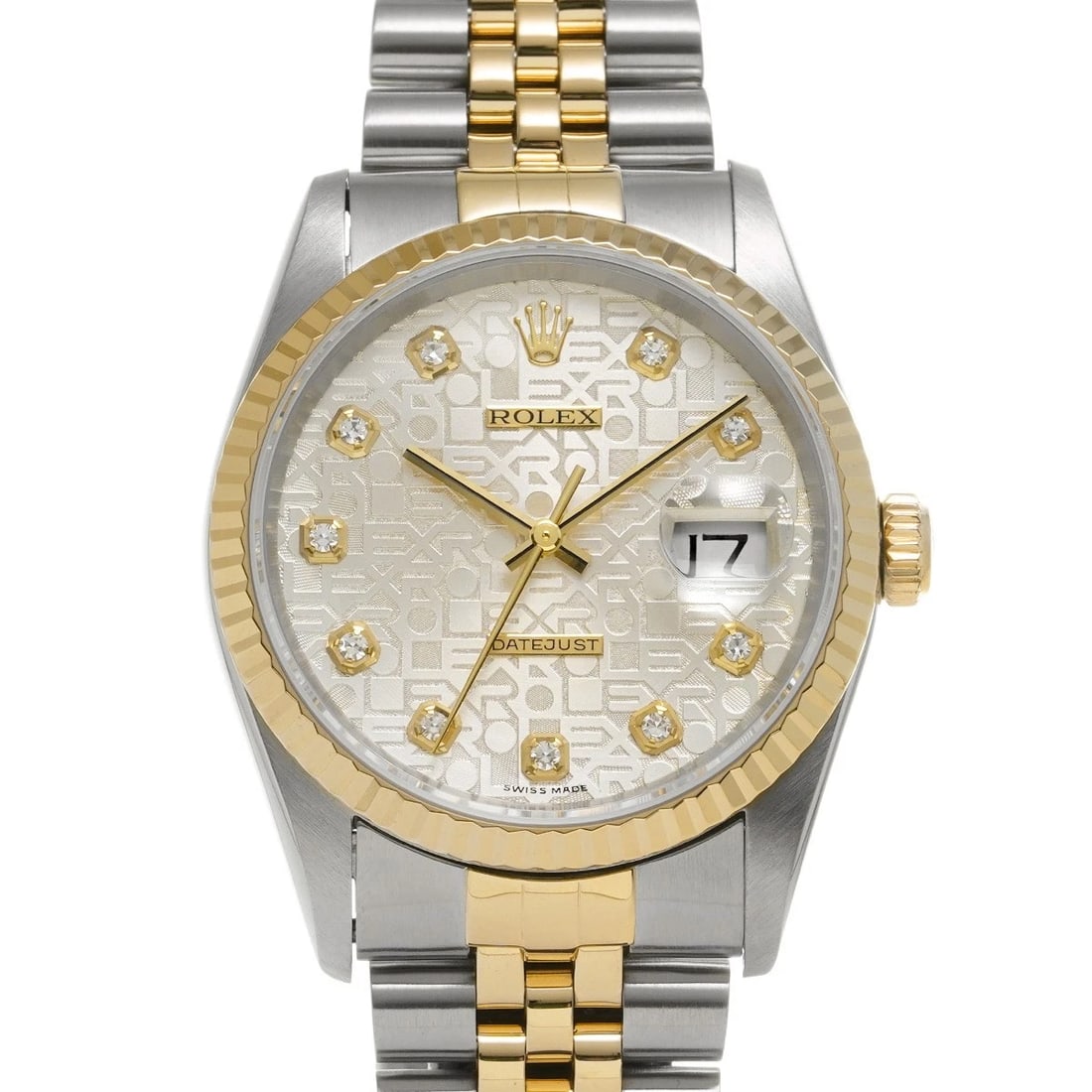 ROLEX DATEJUST SILVER COMPUTER DIAMOND WATCH: ROLEX Datejust Silver computer diamond WATCH Brand: ROLEX Type: Wristwatch Material: Band Material Stainless steel/Yellow Gold, Case Material Stainless steel Color: Dial Color Silver computer Size