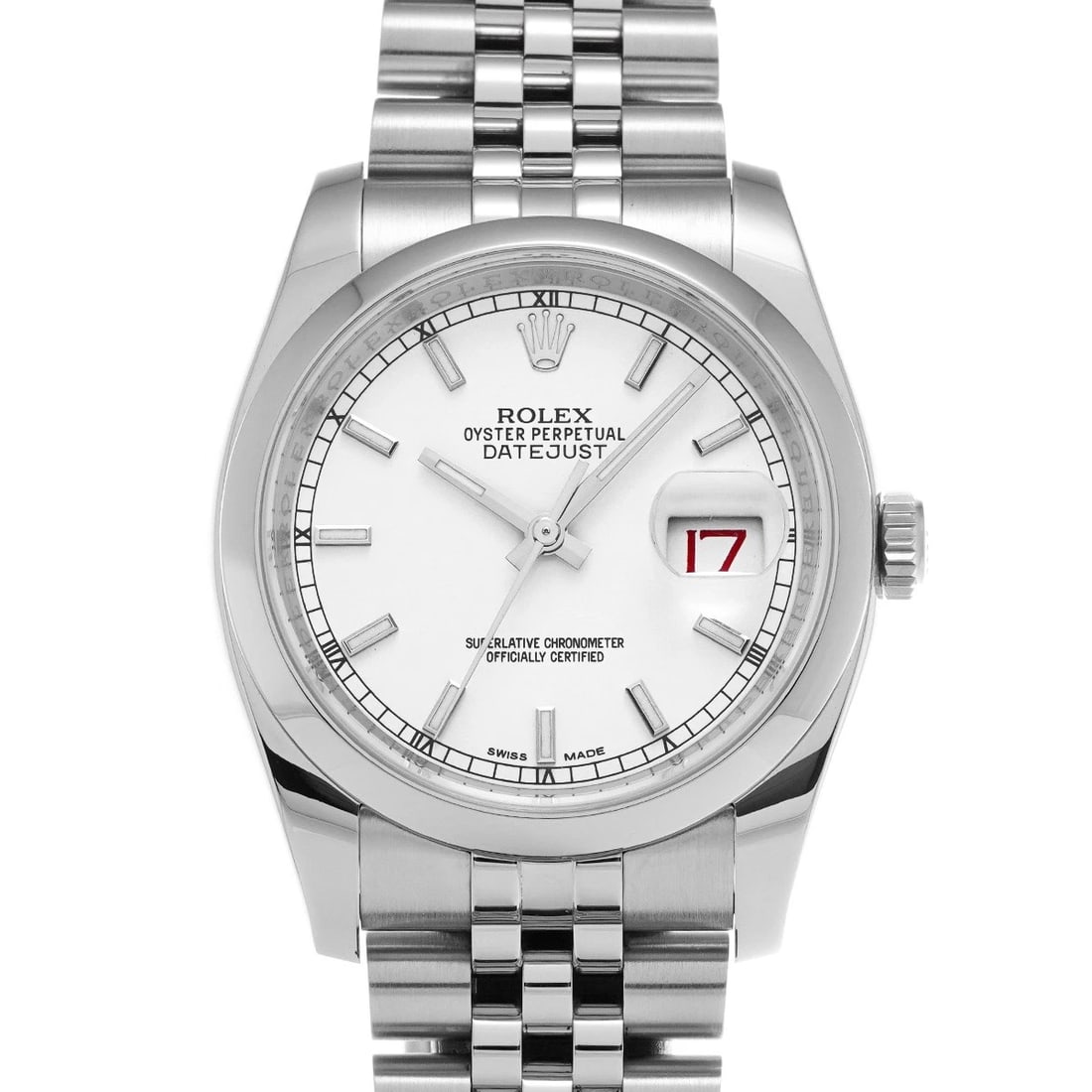 ROLEX DATEJUST WHITE WATCH: ROLEX Datejust white WATCH Brand: ROLEX Type: Wristwatch Material: Band Material Stainless steel, Case Material Stainless steel Color: Dial Color white Size: Case H/about 36mm W/about 36mm D/about