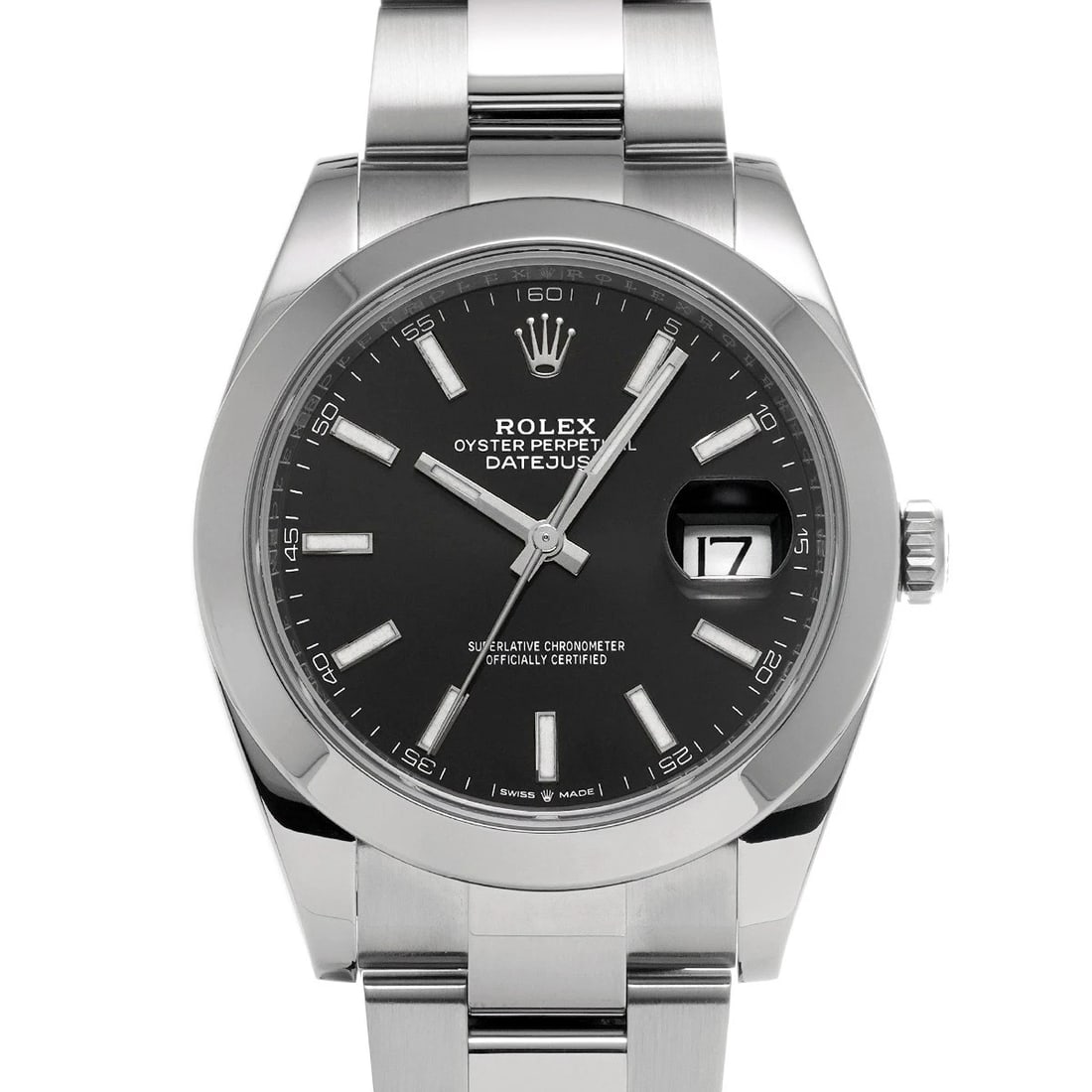 ROLEX DATEJUST BRIGHT BLACK WATCH: ROLEX Datejust Bright black WATCH Brand: ROLEX Type: Wristwatch Material: Band Material Stainless steel, Case Material Stainless steel Color: Dial Color Bright black Size: Case H/about 41mm W/abou