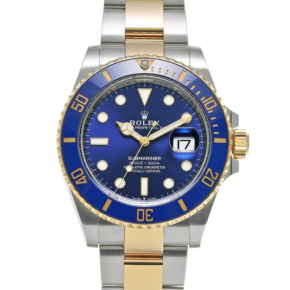 ROLEX SUBMARINER BLUE WATCH: ROLEX Submariner blue WATCH Brand: ROLEX Type: Wristwatch Material: Band Material Stainless steel/Yellow Gold, Case Material Stainless steel Color: Dial Color blue Size: Case H/about 41mm W/about