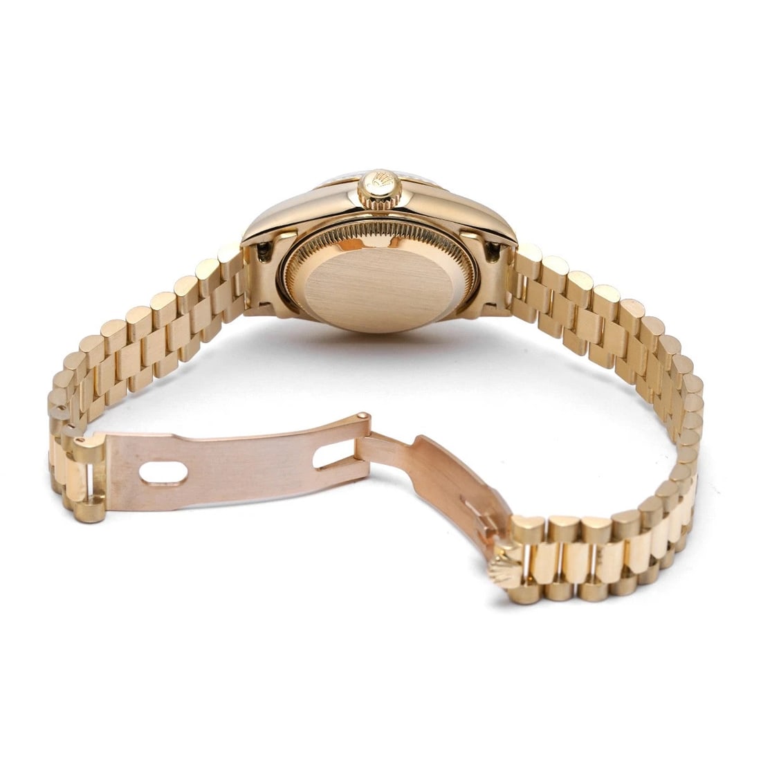 ROLEX DATEJUST WHITE SHELL RUBY WATCH - 4