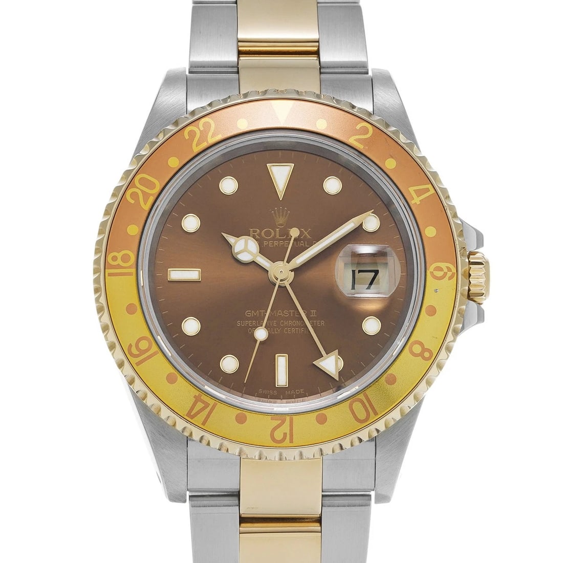 ROLEX MASTERII BROWN WATCH: ROLEX MasterII Brown WATCH Brand: ROLEX Type: Wristwatch Material: Band Material Stainless steel/Yellow Gold, Case Material Stainless steel Color: Dial Color Brown Size: Case H/about 40mm