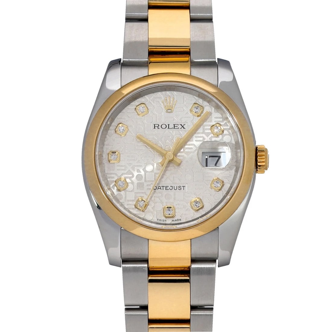 ROLEX DATEJUST SILVER COMPUTER DIAMOND WATCH: ROLEX Datejust Silver computer diamond WATCH Brand: ROLEX Type: Wristwatch Material: Band Material Stainless steel/Yellow Gold, Case Material Stainless steel Color: Dial Color Silver computer 