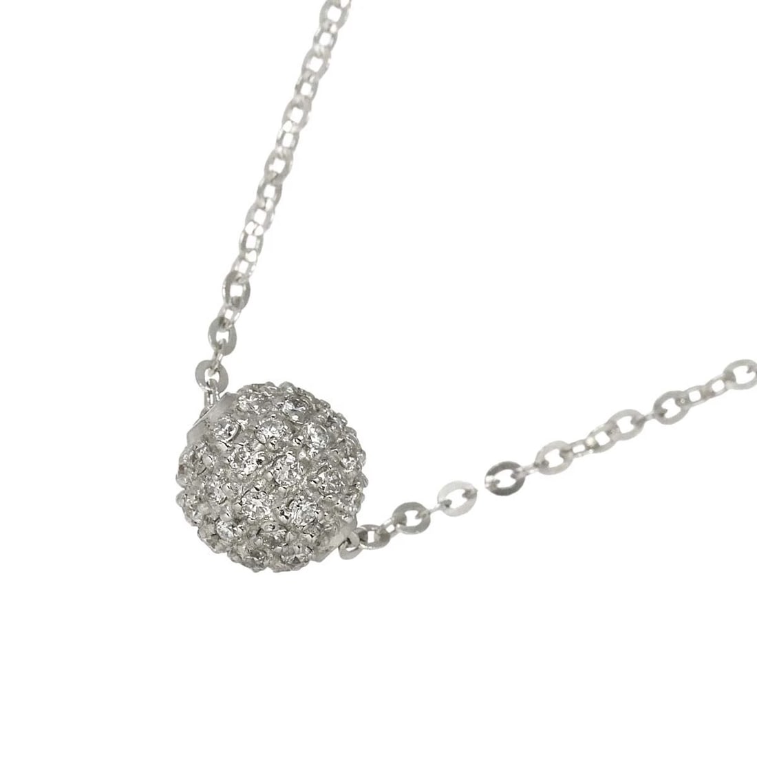 DIAMOND NECKLACE 18K WG WHITE GOLD 750 (1 of 4)