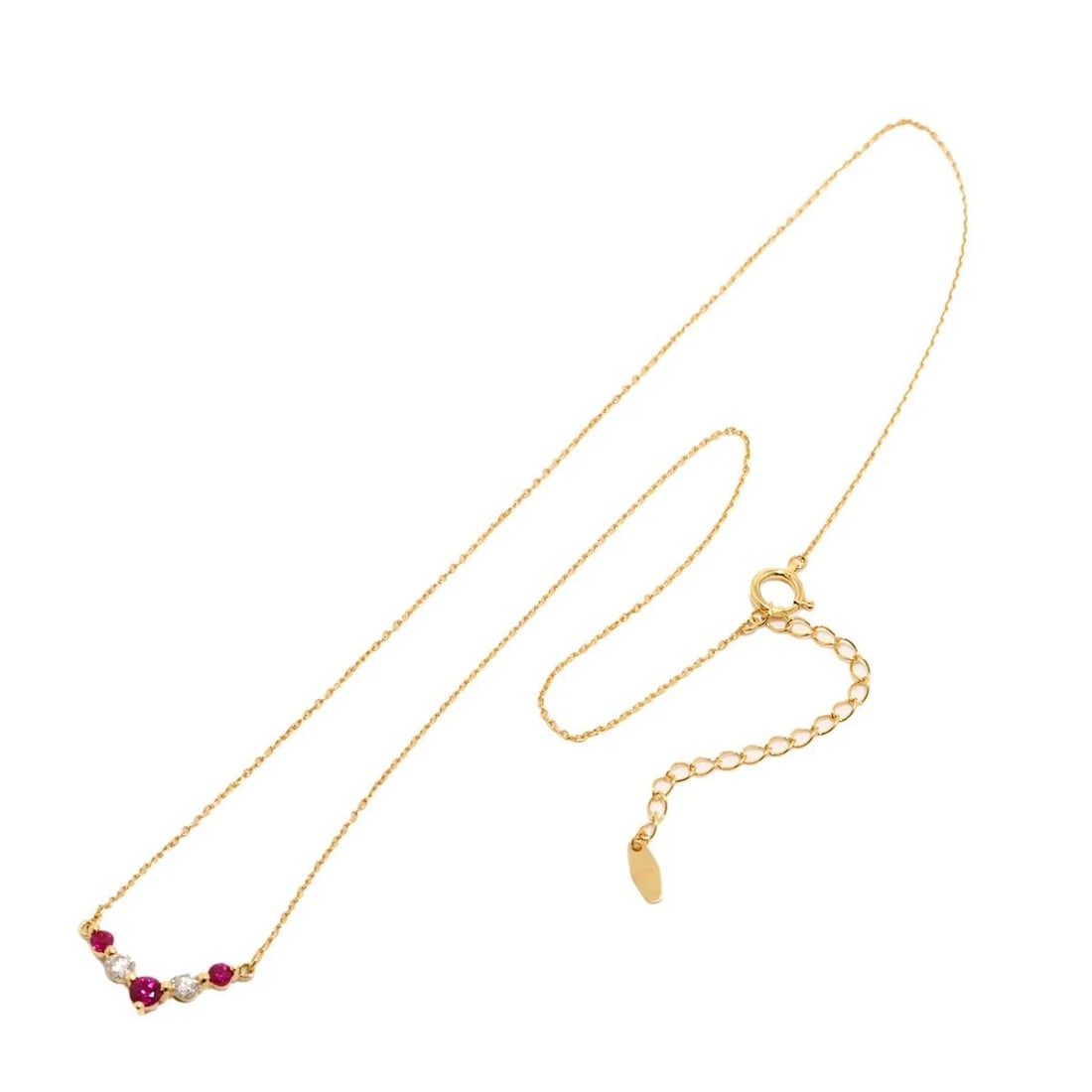 RUBY DIAMOND NECKLACE 18K - 2