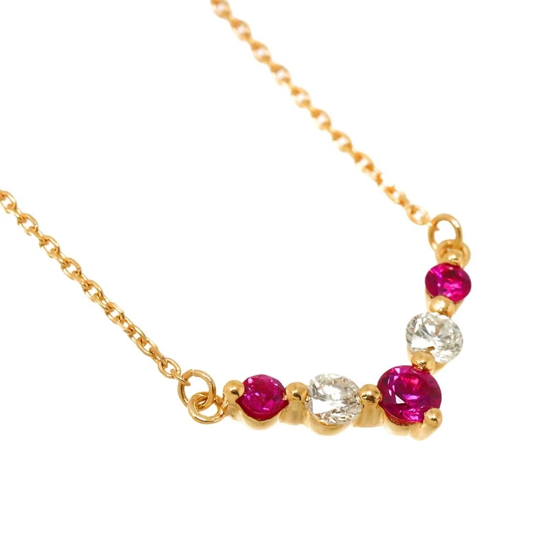 RUBY DIAMOND NECKLACE 18K - 3
