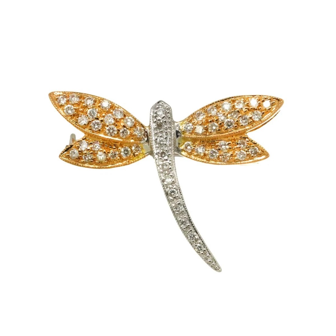 DIAMOND BROOCH PENDANT TOP 18K PG: Diamond Brooch Pendant Top 18K PG Brand: Unbranded Type: Brooch Material: 18K White Gold Main Stone Natural Color: White Gold Size: W 25.2X H 18.8mm Accessories: None Accessories Notice: When
