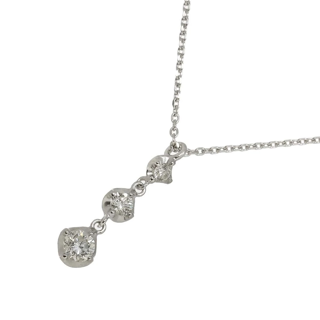 4C DIAMOND NECKLACE 18K WHITE GOLD 750 (1 of 5)