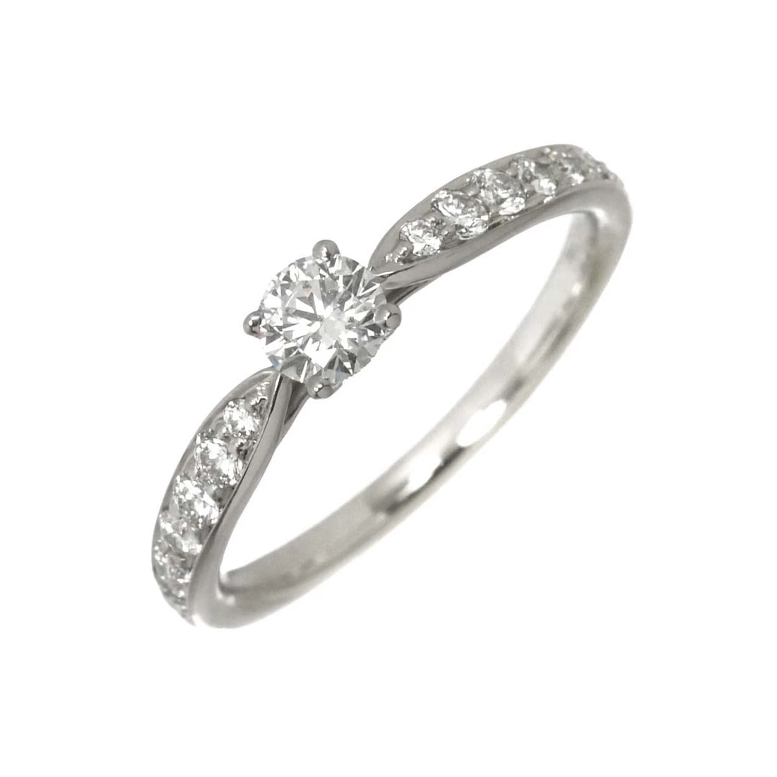TIFFANY CO. HARMONY DIAMOND RING PT: TIFFANY Co. Harmony Diamond Ring Pt Brand: TIFFANY Co. Type: Ring Material: Pt Platinum Main Stone Natural Color: Platinum Size: 4-4.5(US) Accessories: None Accessories Notice: When purcha