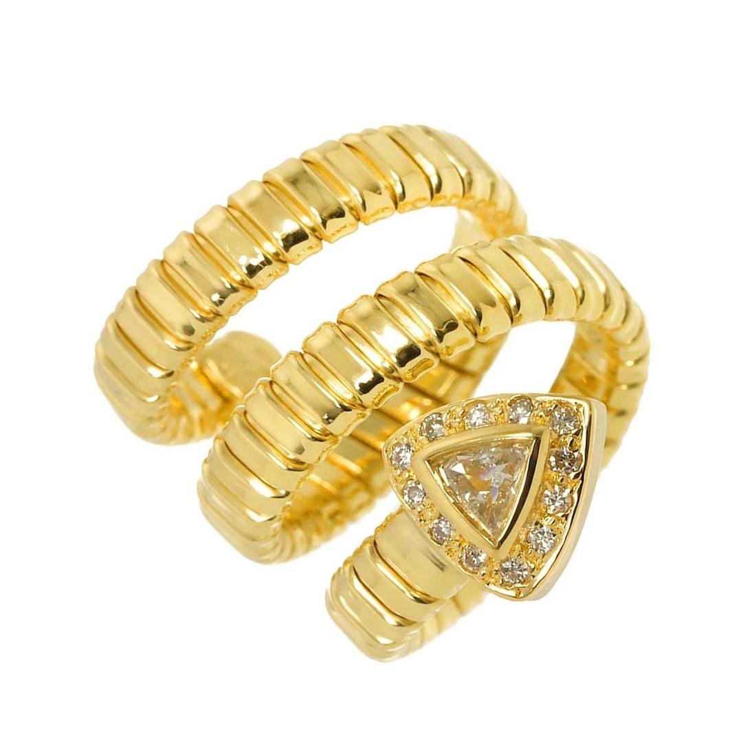 DIAMOND RING 18K YG YELLOW GOLD 750 (1 of 5)