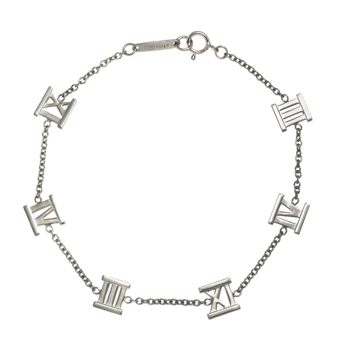 TIFFANY CO. ATLAS BRACELET 18K WHITE GOLD 750: TIFFANY Co. Atlas Bracelet 18K White Gold 750 Brand: TIFFANY Co. Type: Bracelet Material: 18K White Gold Color: White Gold Size: Inner circumference 6.5inch Width:(max.) 6.7mm Accessories:
