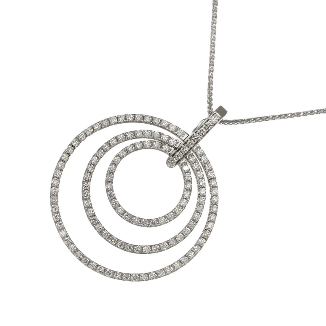 DIAMOND NECKLACE 18K WG WHITE GOLD 750: Diamond Necklace 18K WG White Gold 750 Brand: Unbranded Type: Necklace Material: 18K White Gold Main Stone Natural Color: White Gold Size: internal circumference of the