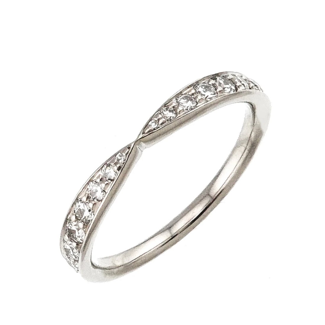 TIFFANY CO. HARMONY BAND RING DIAMOND: TIFFANY Co. Harmony Band Ring Diamond Brand: TIFFANY Co. Type: Ring Material: Pt Platinum Main Stone Natural Color: Platinum Size: 3.75(US) Accessories: None Accessories Notice: When
