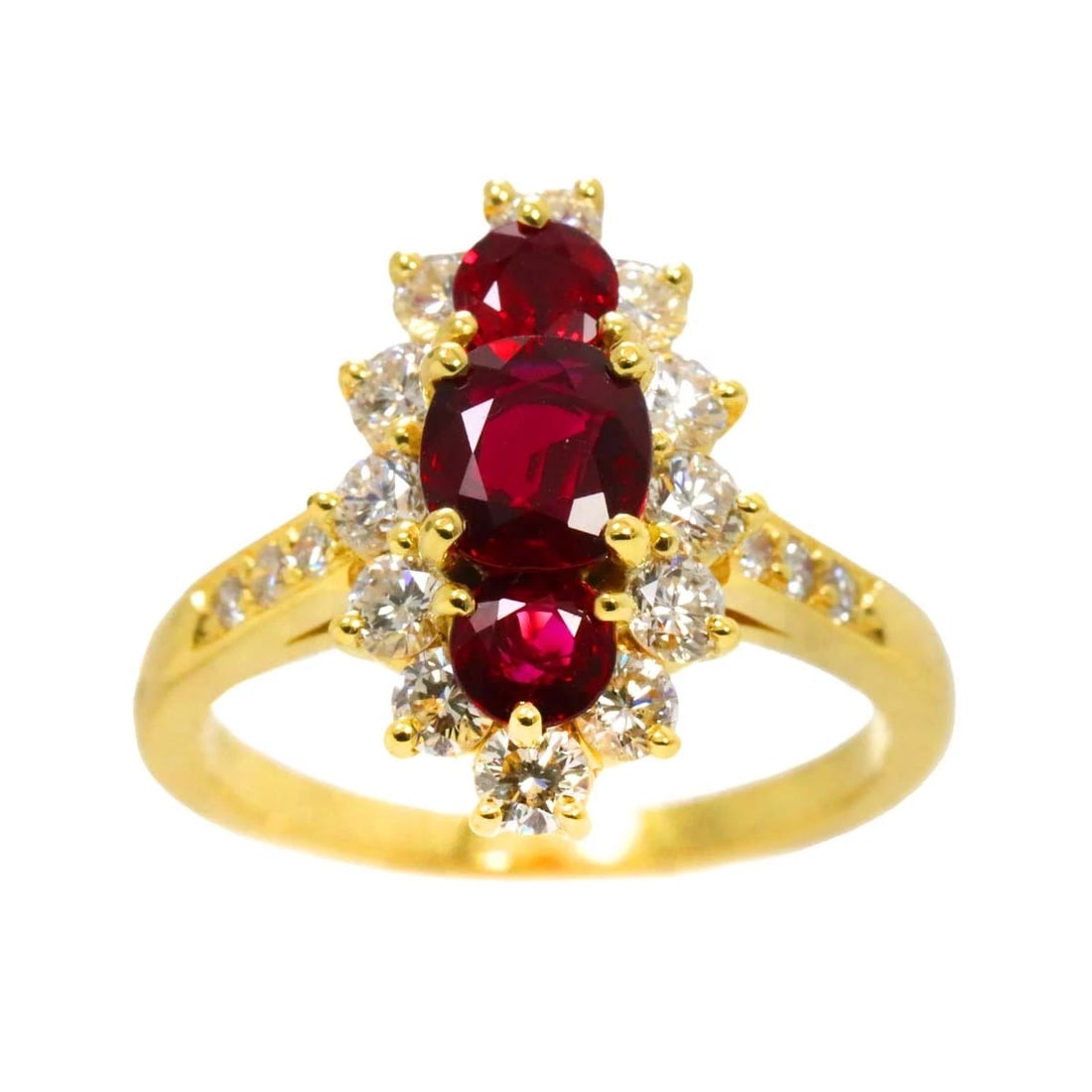 RUBY DIAMOND RING 18K - 2