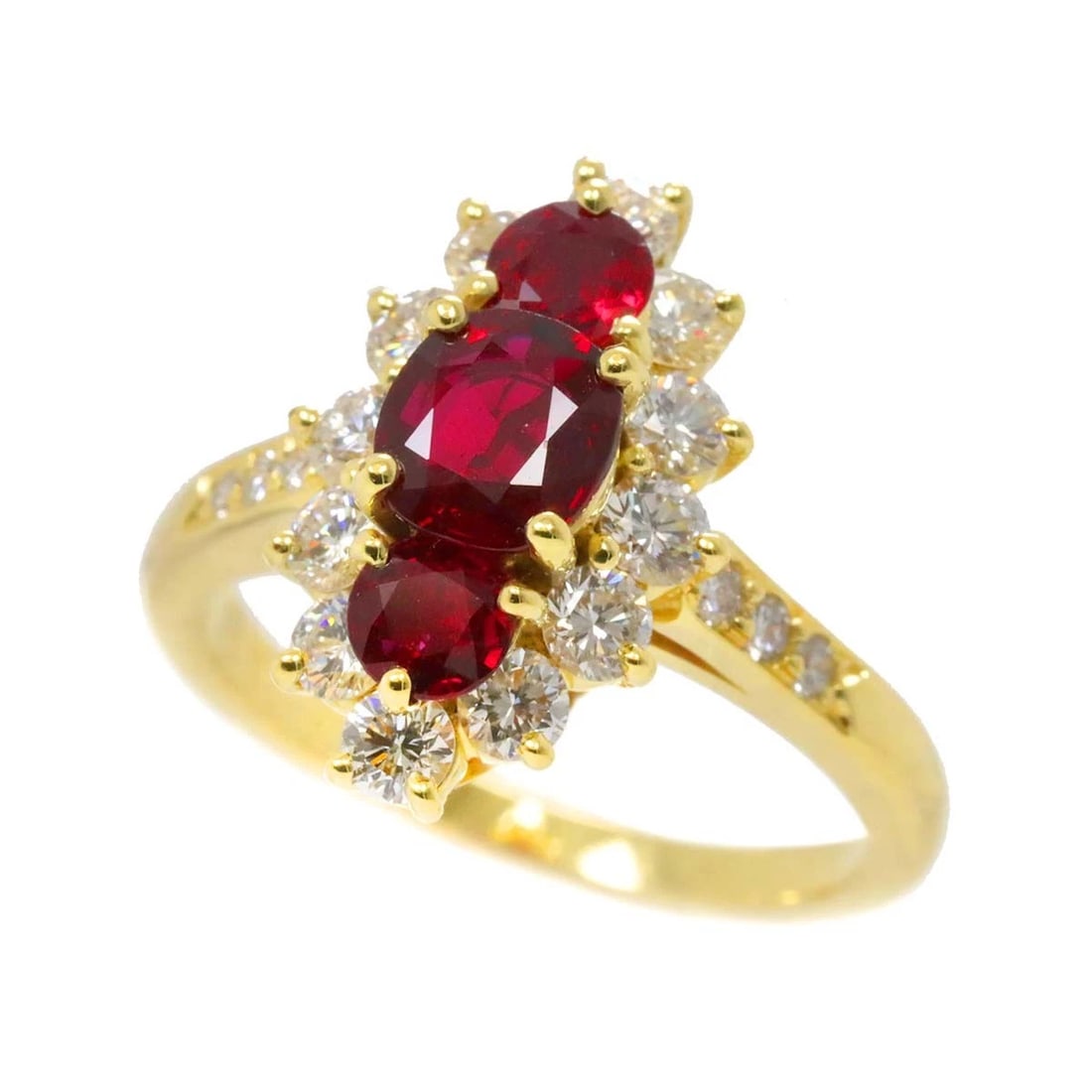RUBY DIAMOND RING 18K - 3