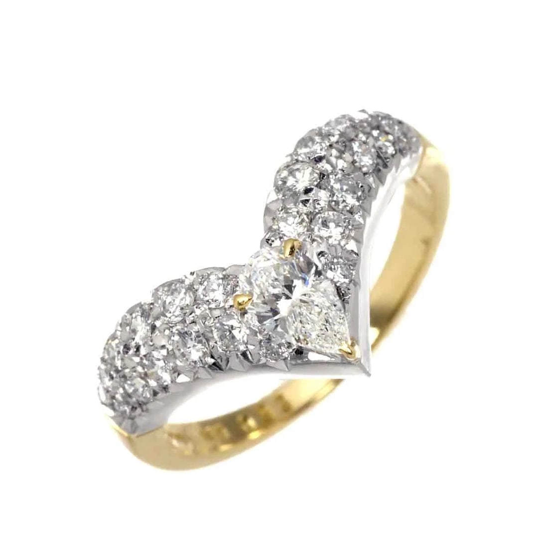 TASAKI DIAMOND RING PT 18K: TASAKI Diamond Ring Pt 18K Brand: TASAKI Type: Ring Material: 18K,Pt Gold,Platinum Main Stone Natural Color: Gold,Platinum Size: 5.25(US) Accessories: None Accessories Notice: When purchasing