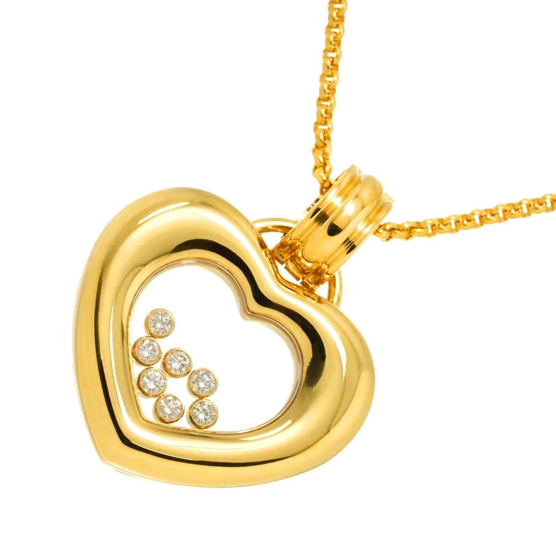 CHOPARD HAPPY DIAMOND HEART NECKLACE 18K YELLOW GOLD 750: Chopard Happy Diamond Heart Necklace 18K Yellow Gold 750 Brand: Chopard Type: Necklace Material: 18K Yellow Gold Main Stone Natural Color: Yellow Gold Size: internal circumference of the chain:16.