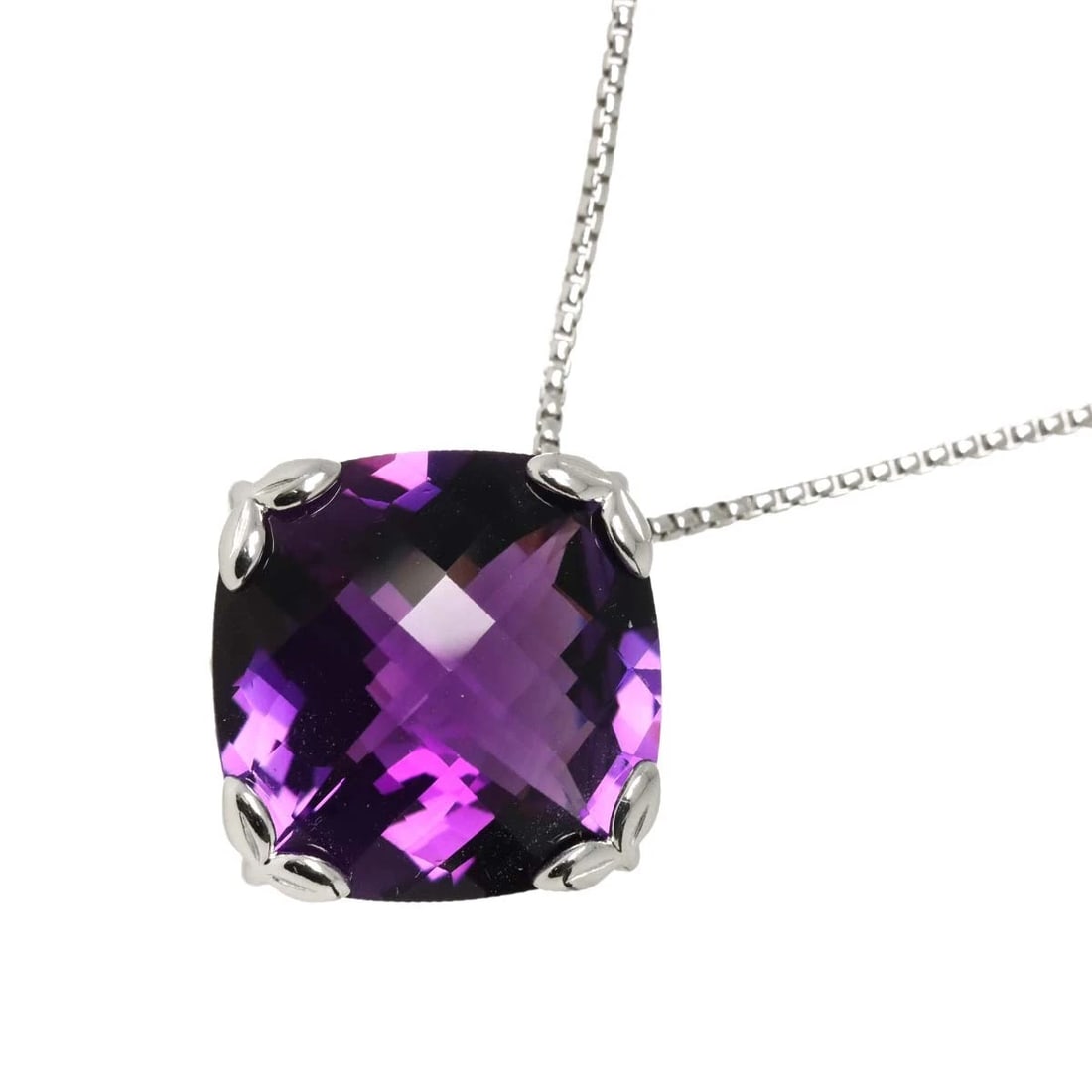 TASAKI AMETHYST DIAMOND NECKLACE 18K WG 750: TASAKI Amethyst Diamond Necklace 18K WG 750 Brand: TASAKI Type: Necklace Material: 18K White Gold Main Stone Natural Color: White Gold Size: internal circumference of the