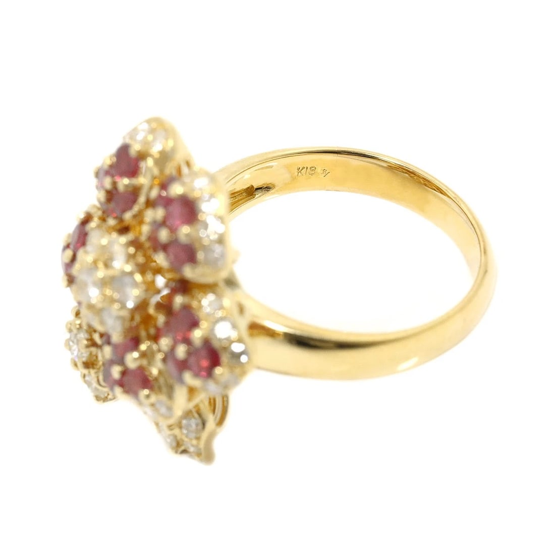 PONTE VECCHIO DIAMOND RUBY RING 18K YG - 3