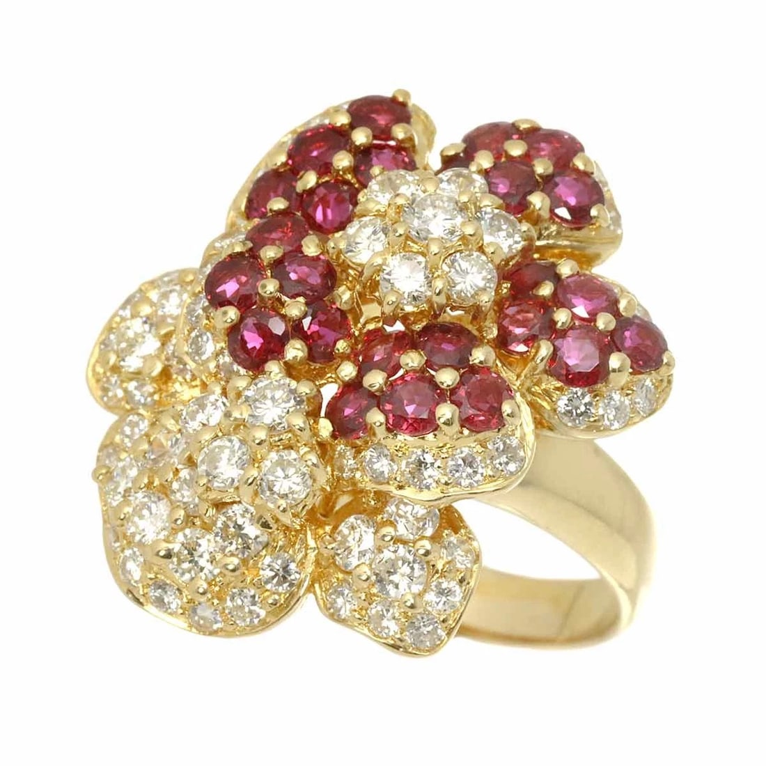PONTE VECCHIO DIAMOND RUBY RING 18K YG - 4