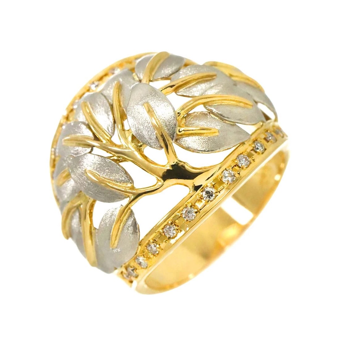 DIAMOND RING 18K YG PT YELLOW GOLD 750 PLATINUM: Diamond Ring 18K YG Pt Yellow Gold 750 Platinum Brand: Unbranded Type: Ring Material: 18K Yellow Gold Main Stone Natural Color: Yellow Gold Size: 5.75-6(US) Accessories: None Accessories
