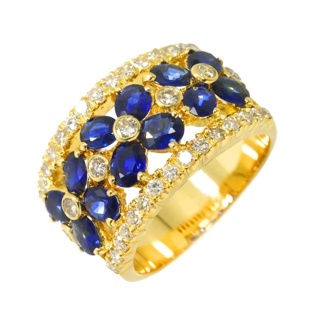 PONTE VECCHIO SAPPHIRE DIAMOND RING 18K YG: Ponte Vecchio Sapphire Diamond Ring 18K YG Brand: Ponte Vecchio Type: Ring Material: 18K Yellow Gold Main Stone Sapphire Color: Yellow Gold Size: 5.75-6(US) Accessories: None Accessories