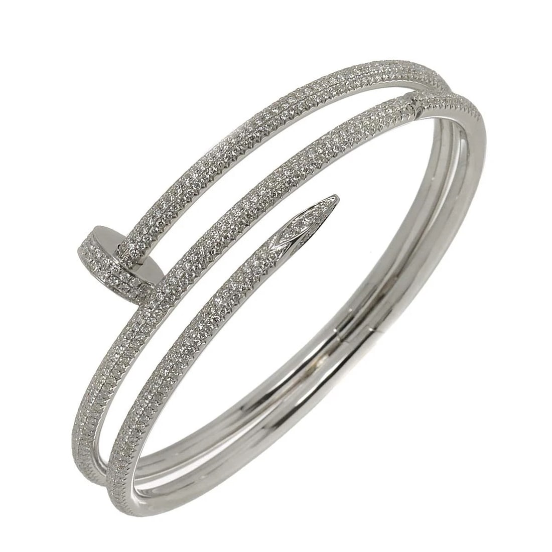 DIAMOND BRACELET 18K K18 WG WHITE GOLD 750: Diamond Bracelet 18K K18 WG White Gold 750 Brand: Unbranded Type: Bracelet Material: 18K White Gold Main Stone Natural Color: White Gold Size: Length:apporox.6.9inchThickness:20.8mm Accessories: