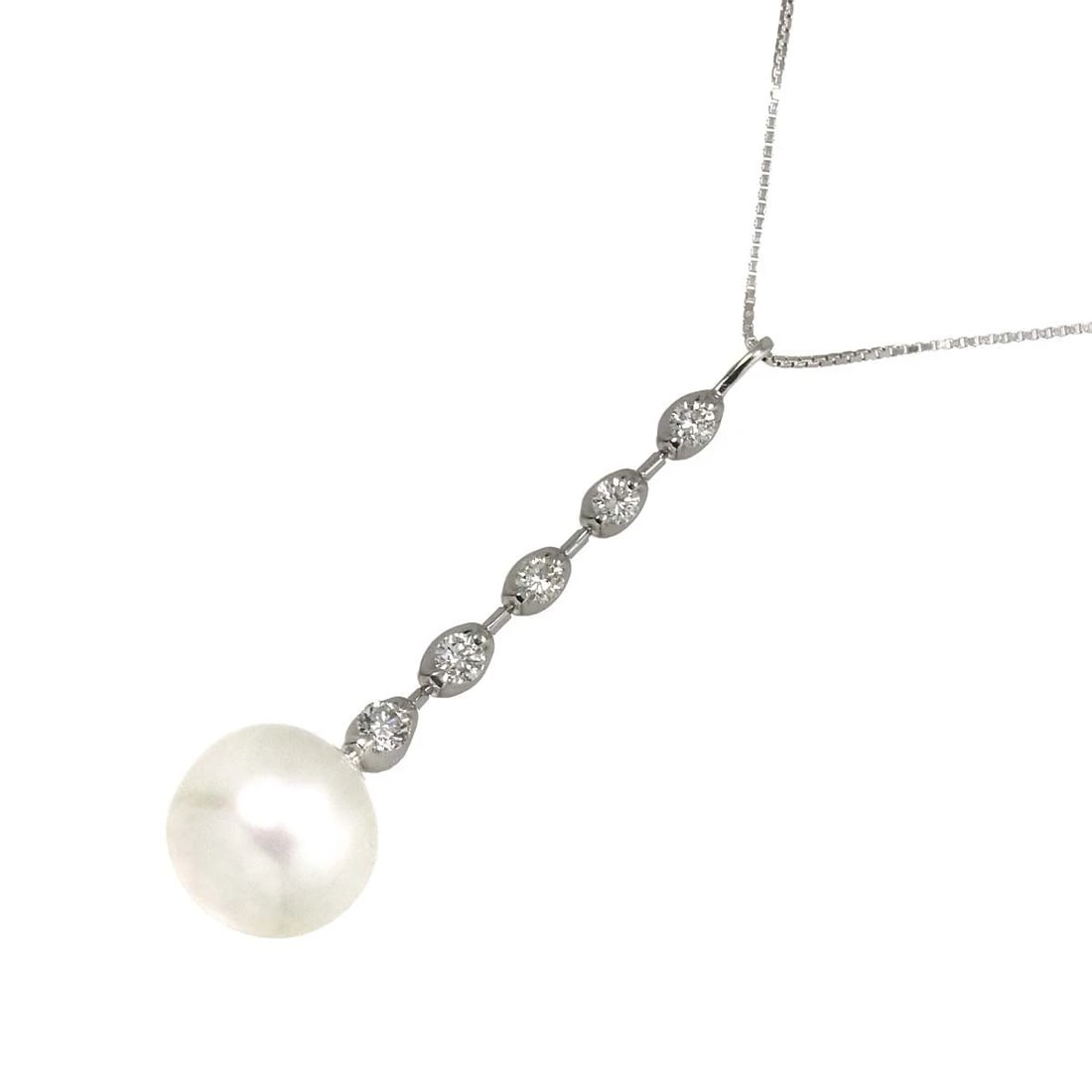 SOUTH SEA PEARL DIAMOND PEARL NECKLACE 18K K18 WG 750 (1 of 6)
