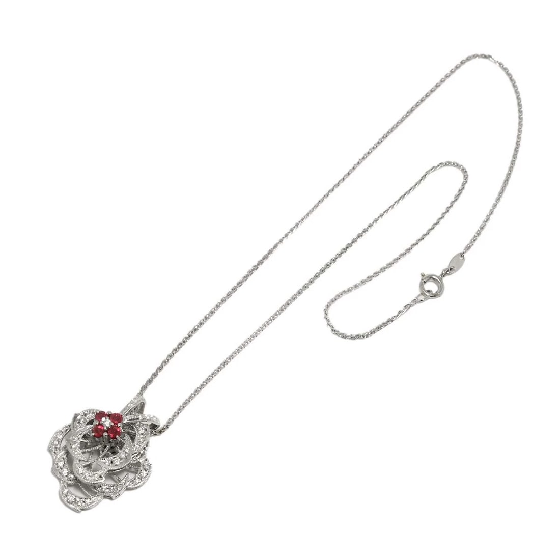 WALTHAM DIAMOND RUBY NECKLACE PT - 2