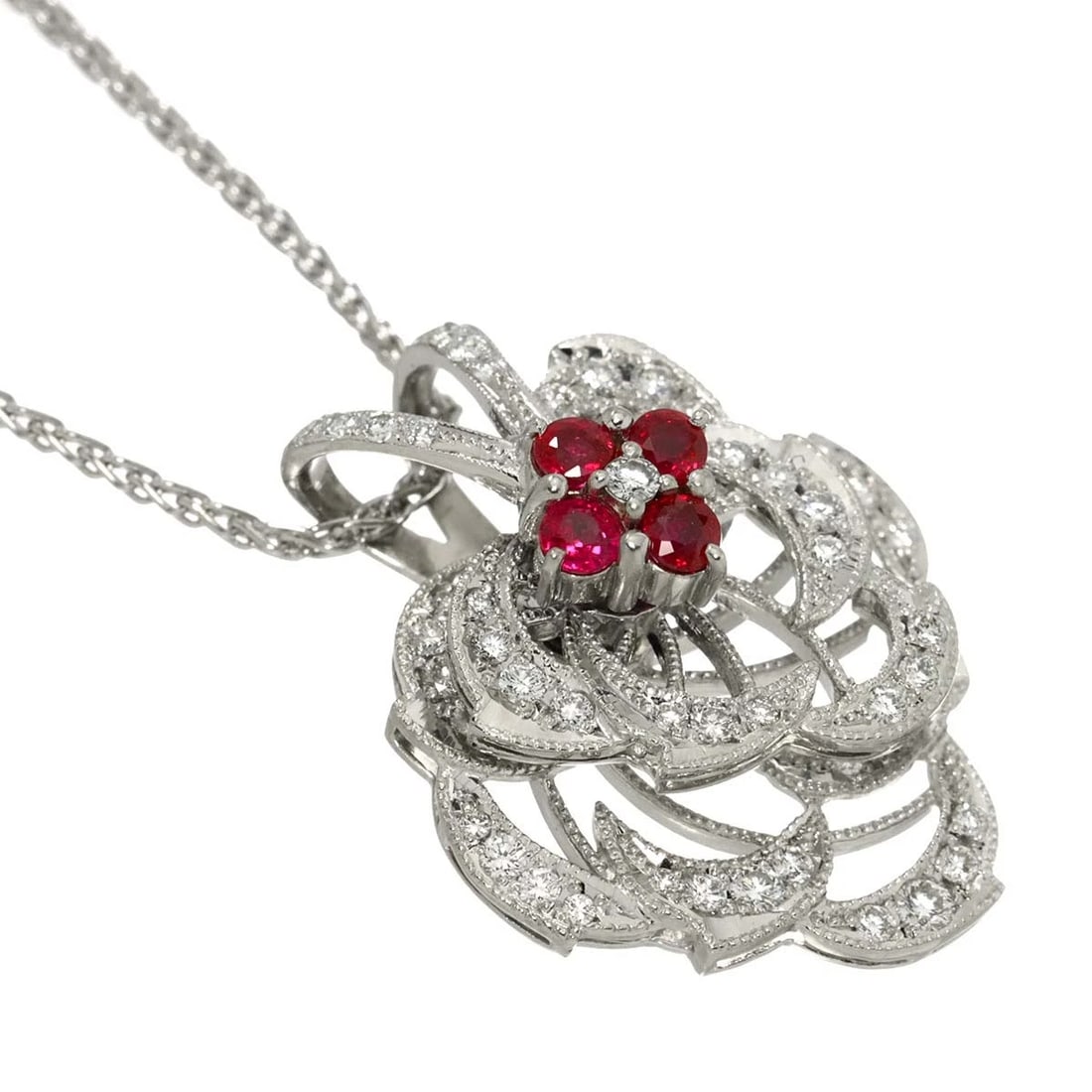 WALTHAM DIAMOND RUBY NECKLACE PT - 3